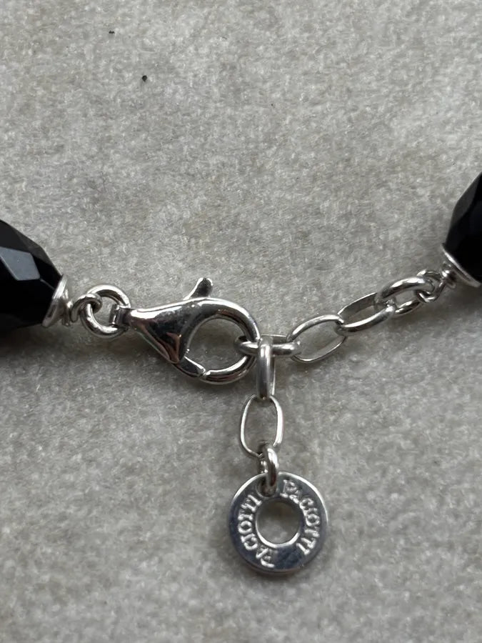 Cesare Paciotti Black Silver Dagger Cross Bracelet kKeAmEn 9