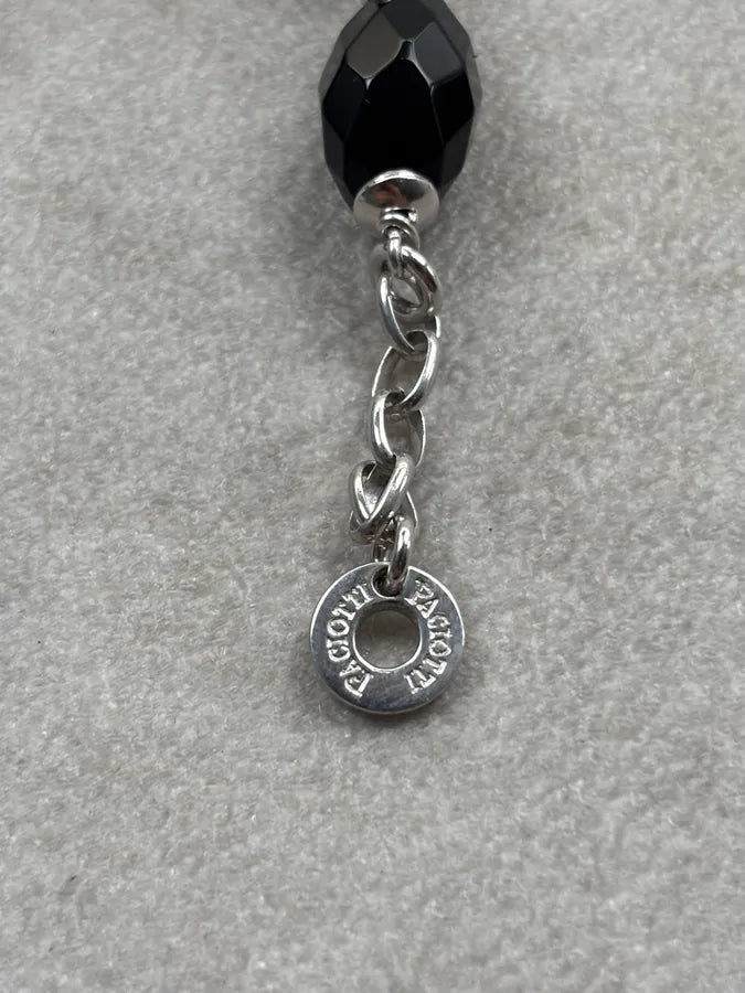 Cesare Paciotti Black Silver Dagger Cross Bracelet kKeAmEn 7