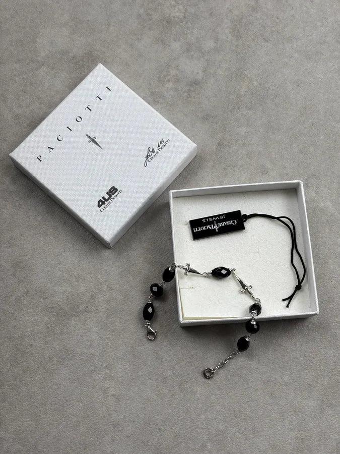 Cesare Paciotti Black Silver Dagger Cross Bracelet kKeAmEn 1
