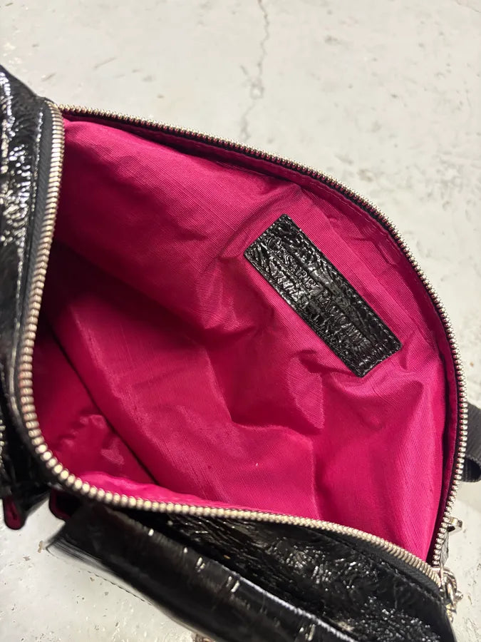 Cesare Paciotti Black Patent Leather Multi-Pocket Crossbody Bag NpNSHzt 7