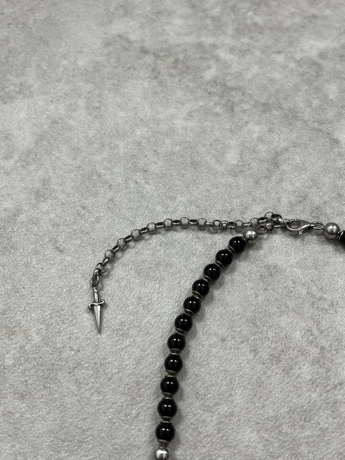 Cesare Paciotti Black Pearl Dagger Necklace YuZKDJc 4