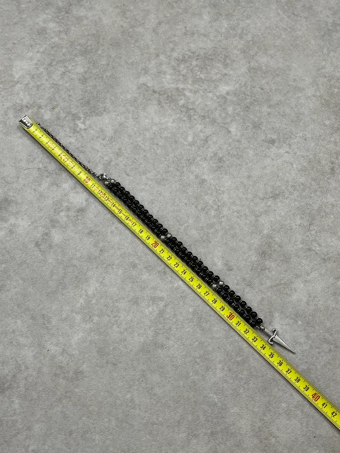 Cesare Paciotti Black Pearl Dagger Necklace YuZKDJc 5