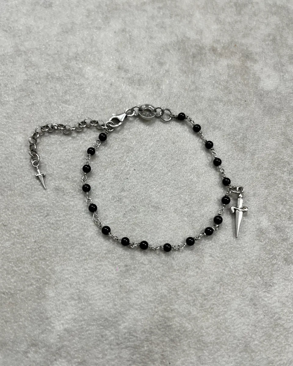Cesare Paciotti Black Pearl Spike Charm Bracelet SiDHJPZ 1