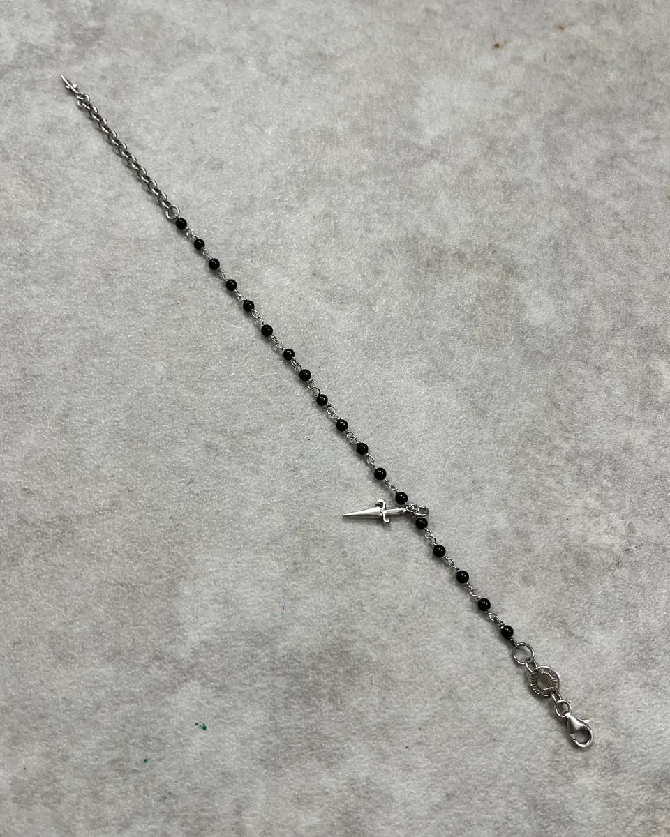 Cesare Paciotti Black Pearl Spike Charm Bracelet SiDHJPZ 4
