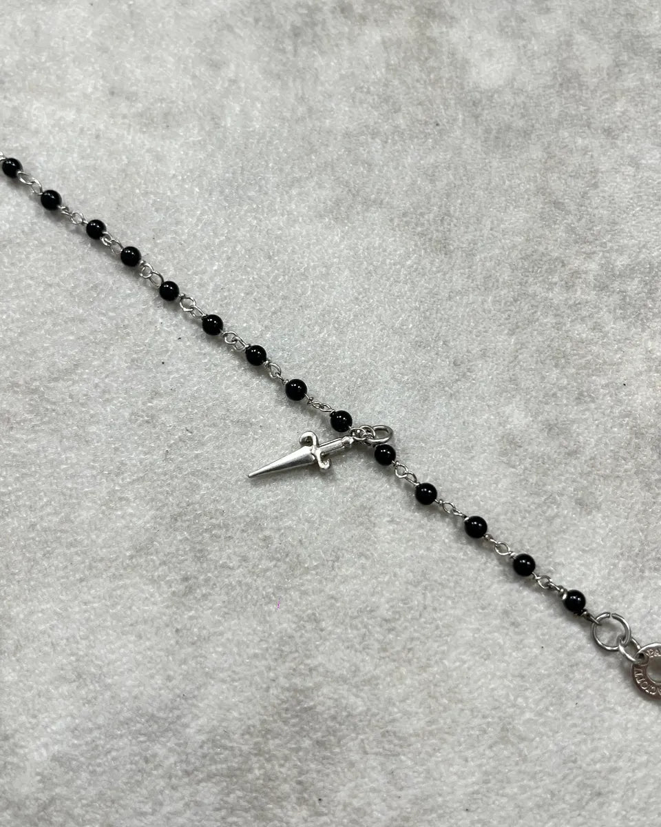 Cesare Paciotti Black Pearl Spike Charm Bracelet SiDHJPZ 5