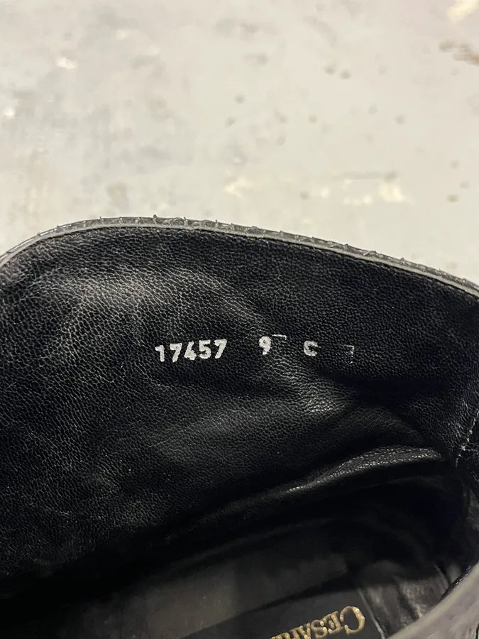 Cesare Paciotti Black Python Leather Chelsea Boots WrHdXVK 9