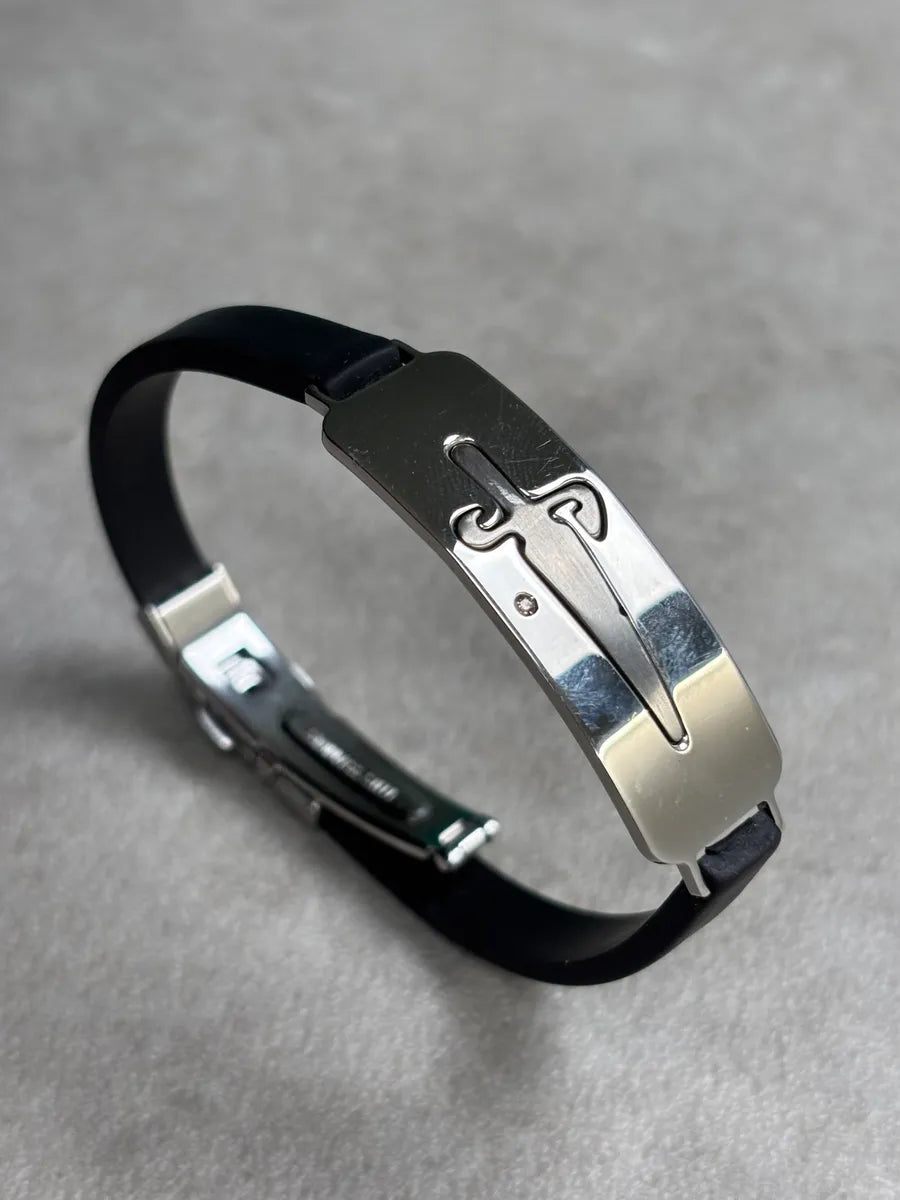 Cesare Paciotti Black Steel Dagger Bracelet KFflTDN 0