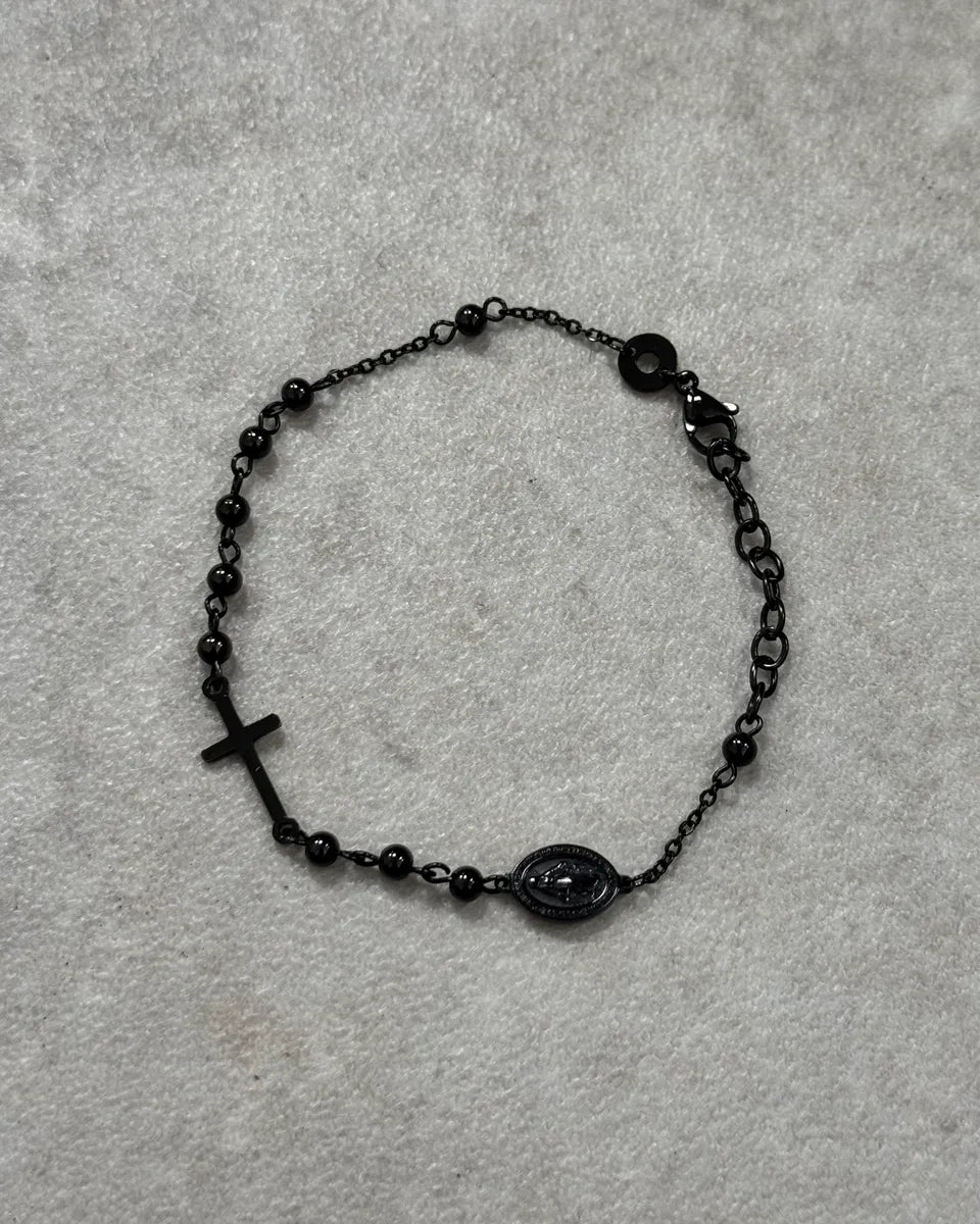 Cesare Paciotti Black Steel Cross Bracelet EwiGZhk 0