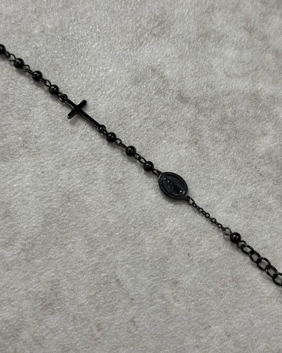 Cesare Paciotti Black Steel Cross Bracelet EwiGZhk 4