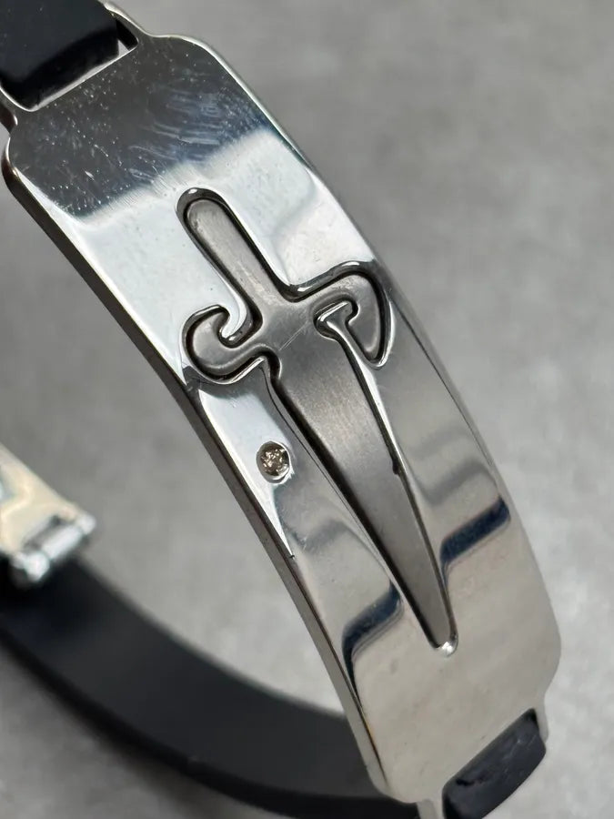 Cesare Paciotti Black Steel Dagger Bracelet KFflTDN 4