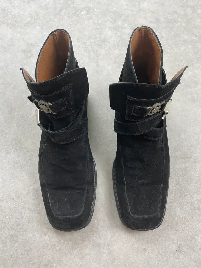 Cesare Paciotti Black Suede Chelsea Boots oQqtnIk 3