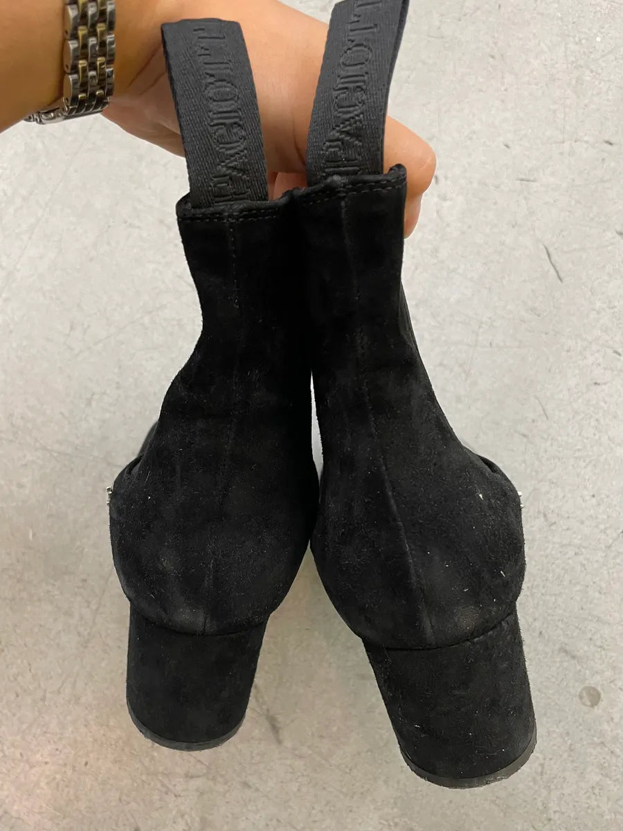 Cesare Paciotti Black Suede Dagger Boots RYGDYBd 4