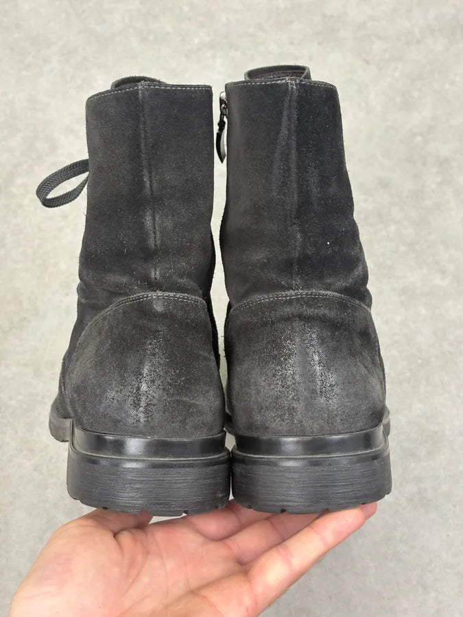 Cesare Paciotti Black Suede Lace-Up Boots gTZlsxh 6