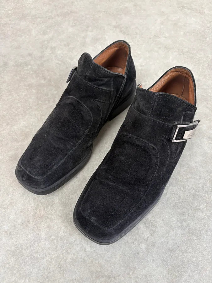 Cesare Paciotti Black Suede Loafer Boots DltlHnu 2