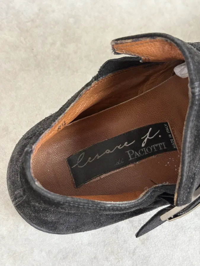 Cesare Paciotti Black Suede Loafer Boots DltlHnu 8