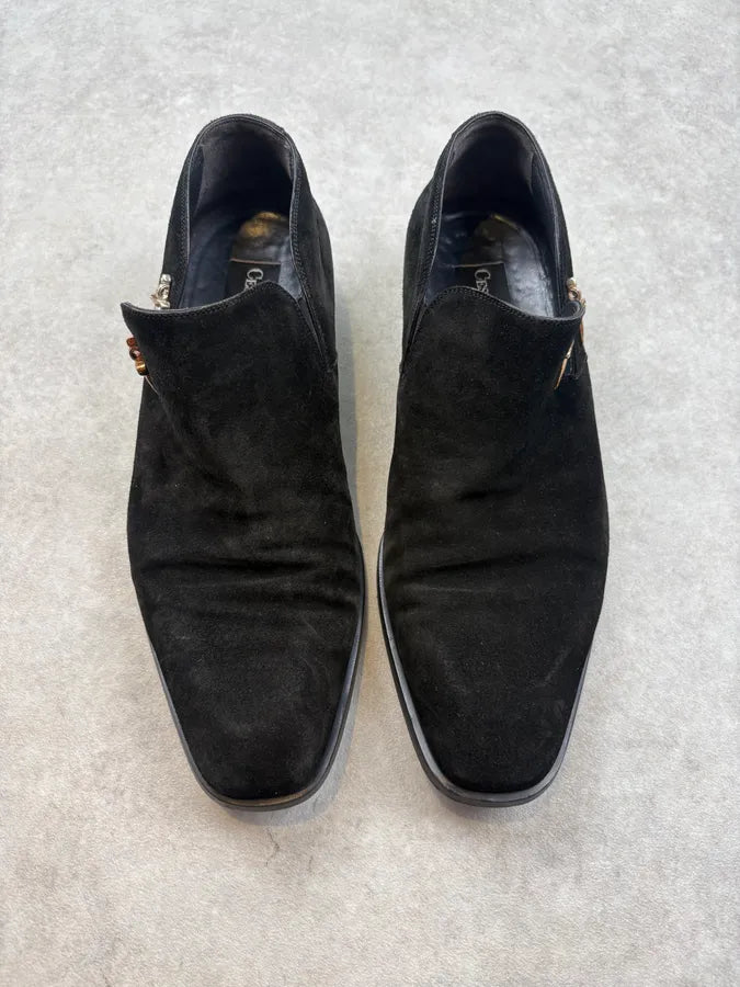 Cesare Paciotti Black Suede Leather Dagger Boots rdeMiOe 1