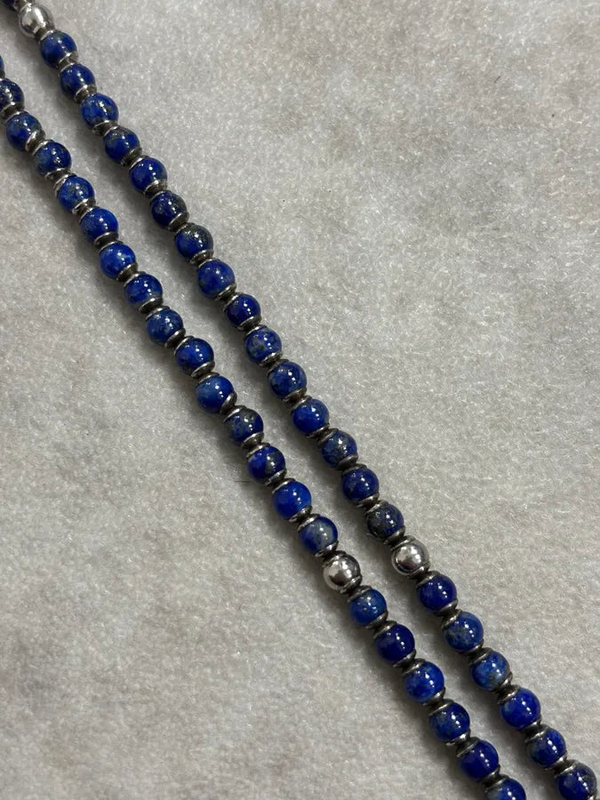 Cesare Paciotti Blue Beaded Dagger Pendant Necklace UZpvLcQ 5