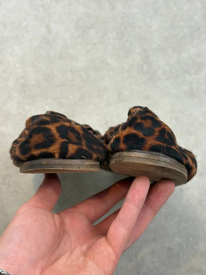 Cesare Paciotti Brown Calf Hair Leopard Curved Loafers sPUzoef 5