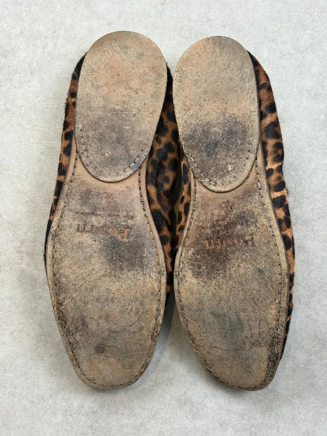 Cesare Paciotti Brown Calf Hair Leopard Curved Loafers sPUzoef 6
