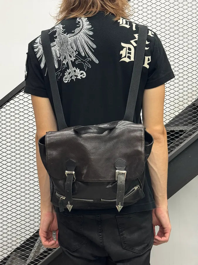 Cesare Paciotti Black Dagger Buckle Backpack wTsaSxr 2