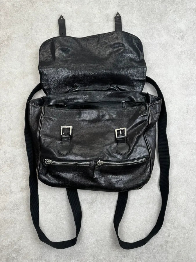 Cesare Paciotti Black Dagger Buckle Backpack wTsaSxr 4