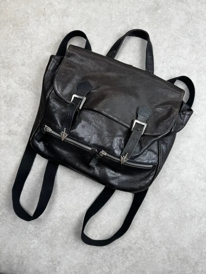 Cesare Paciotti Black Dagger Buckle Backpack wTsaSxr 5