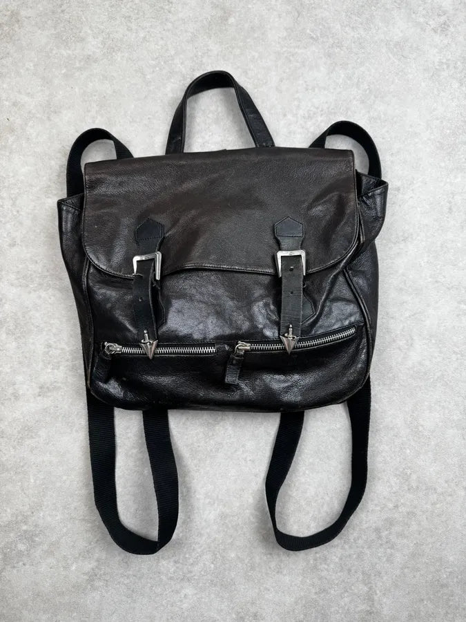 Cesare Paciotti Black Dagger Buckle Backpack wTsaSxr 0