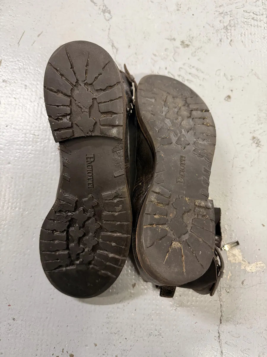 Cesare Paciotti Brown Leather Ankle Buckle Boots KYIdlAi 5