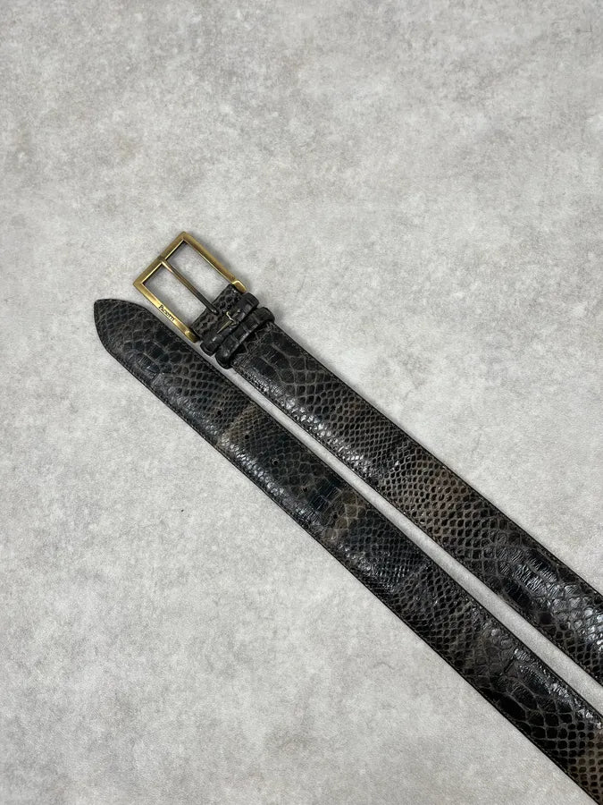 Cesare Paciotti Brown Leather Python Embossed Belt BLJAHbC 3