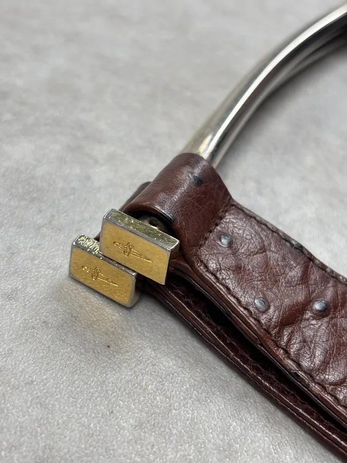 Cesare Paciotti Brown Ostrich Leather Handle Bag gAxhaxp 11