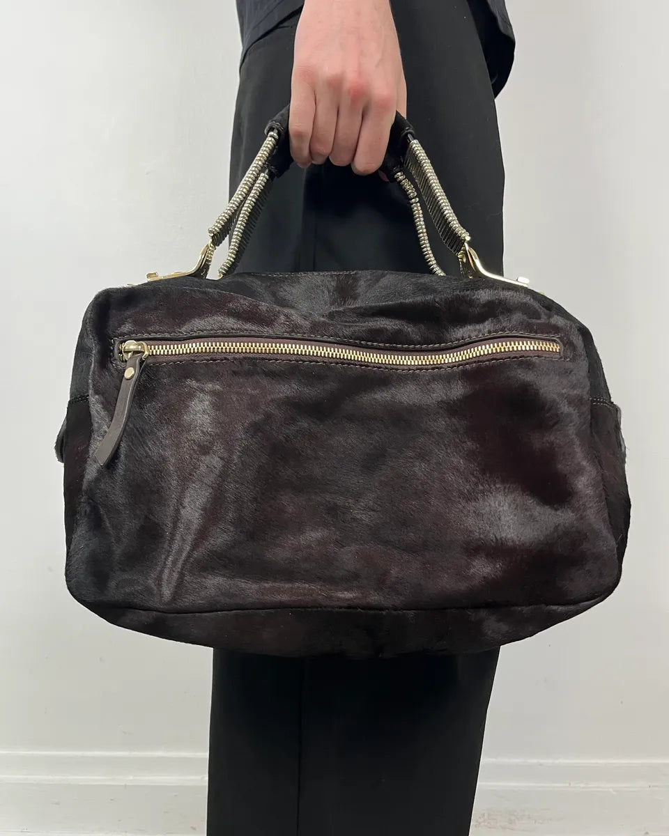 Cesare Paciotti Brown Pony Hair Handle Bag  fUDaiIc 1