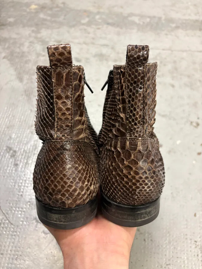 Cesare Paciotti Brown Python Leather Boots jlsSesI 6