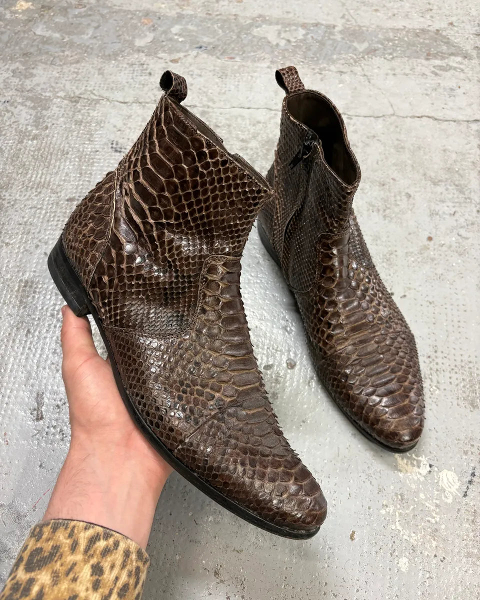 Cesare Paciotti Brown Python Leather Boots jlsSesI 0