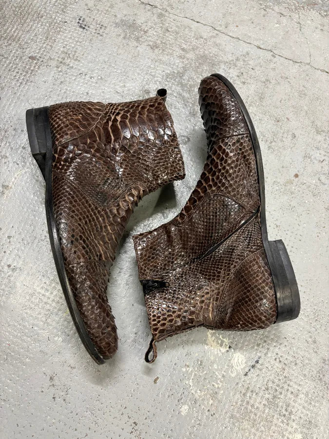Cesare Paciotti Brown Python Leather Boots jlsSesI 5