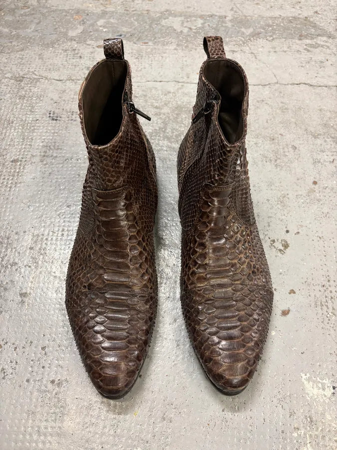 Cesare Paciotti Brown Python Leather Boots jlsSesI 1