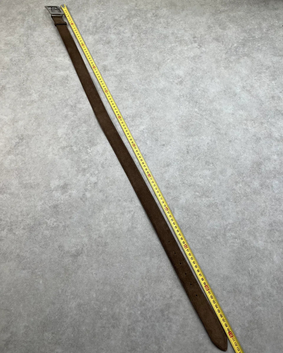 Cesare Paciotti Brown Suede Sword Buckle Belt ohuNlkF 8