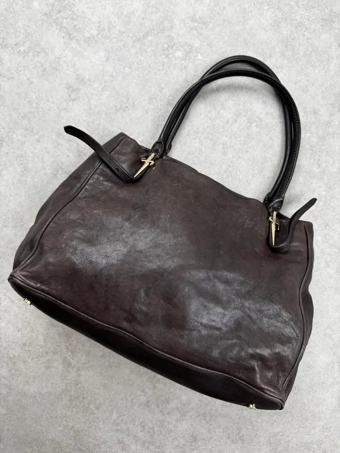 Cesare Paciotti Brown Sword Charm Dagger Shoulder Bag RSIyliE 4