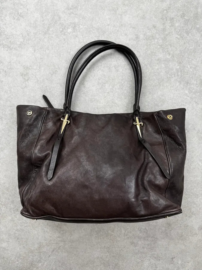 Cesare Paciotti Brown Sword Charm Dagger Shoulder Bag RSIyliE 1