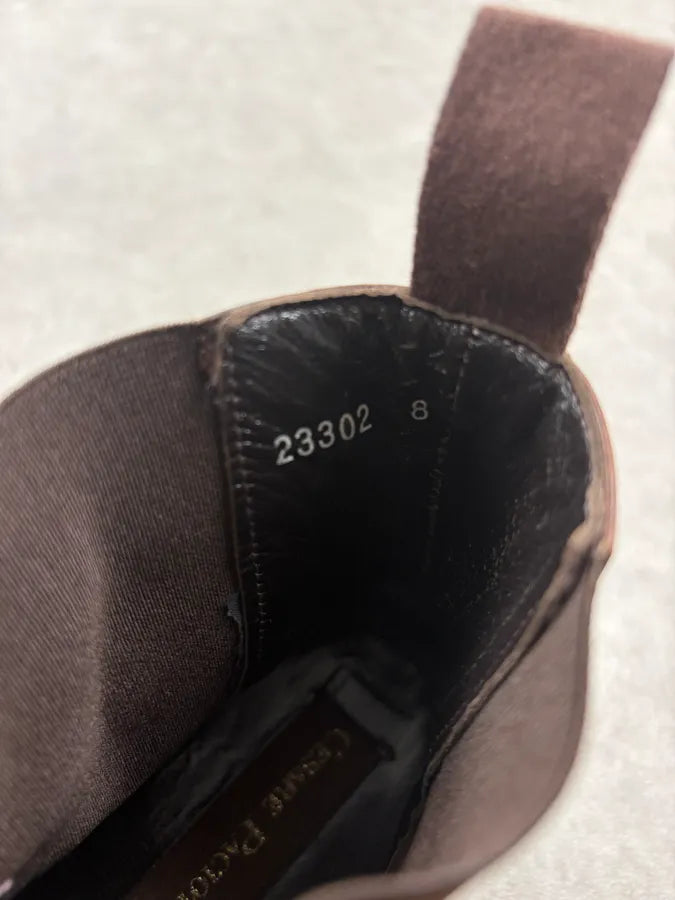 Cesare Paciotti Brown Leather Buckle Chelsea Boots rgqwosu 9