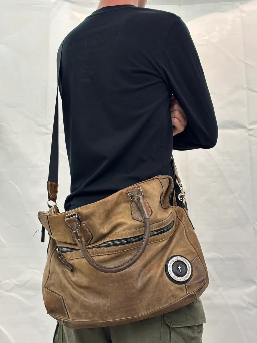 Cesare Paciotti Camel Leather Dagger Shoulder Bag ixdXySp 2