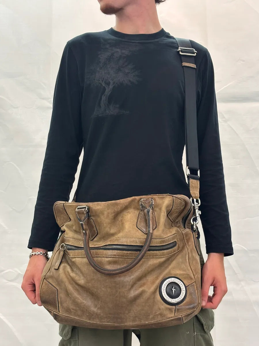 Cesare Paciotti Camel Leather Dagger Shoulder Bag ixdXySp 1