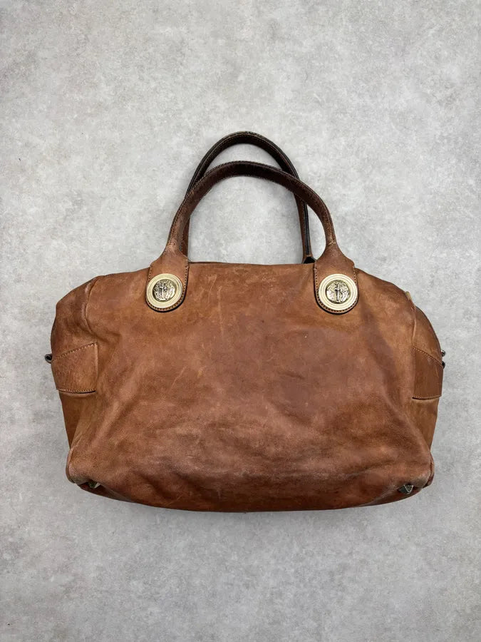 Cesare Paciotti Cognac Suede Tassel Hobo Bag UyLeTbz 11