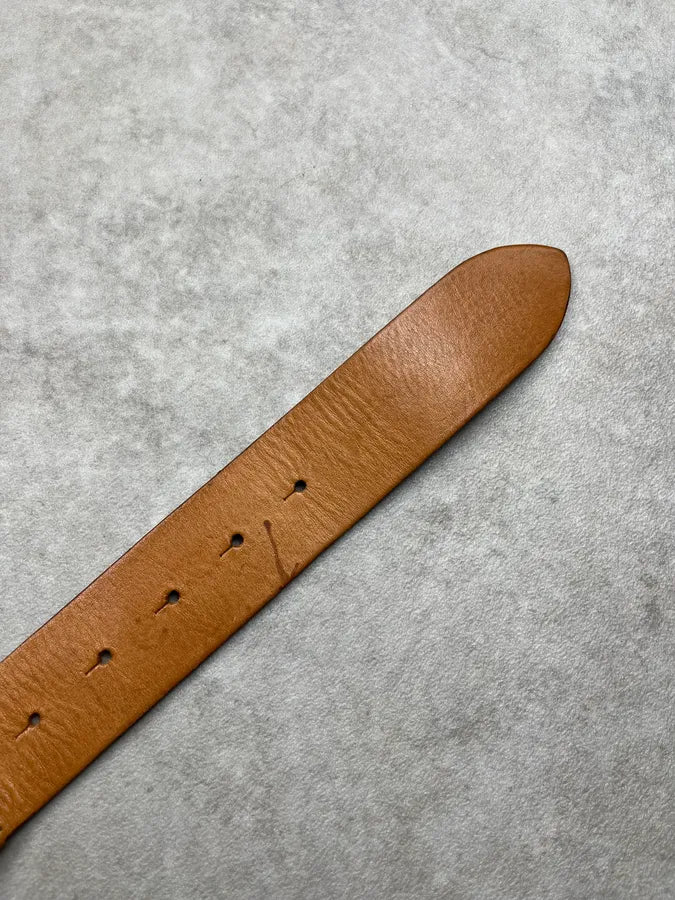 Cesare Paciotti Dagger Buckle Beige Canvas Belt LOwBZTN 5
