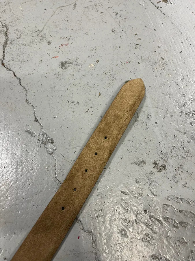 Cesare Paciotti Dagger Buckle Belt Beige Suede Belt iAlsyMa 4