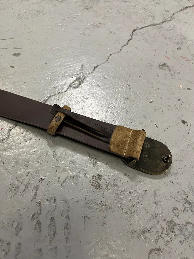 Cesare Paciotti Dagger Buckle Belt Beige Suede Belt iAlsyMa 5