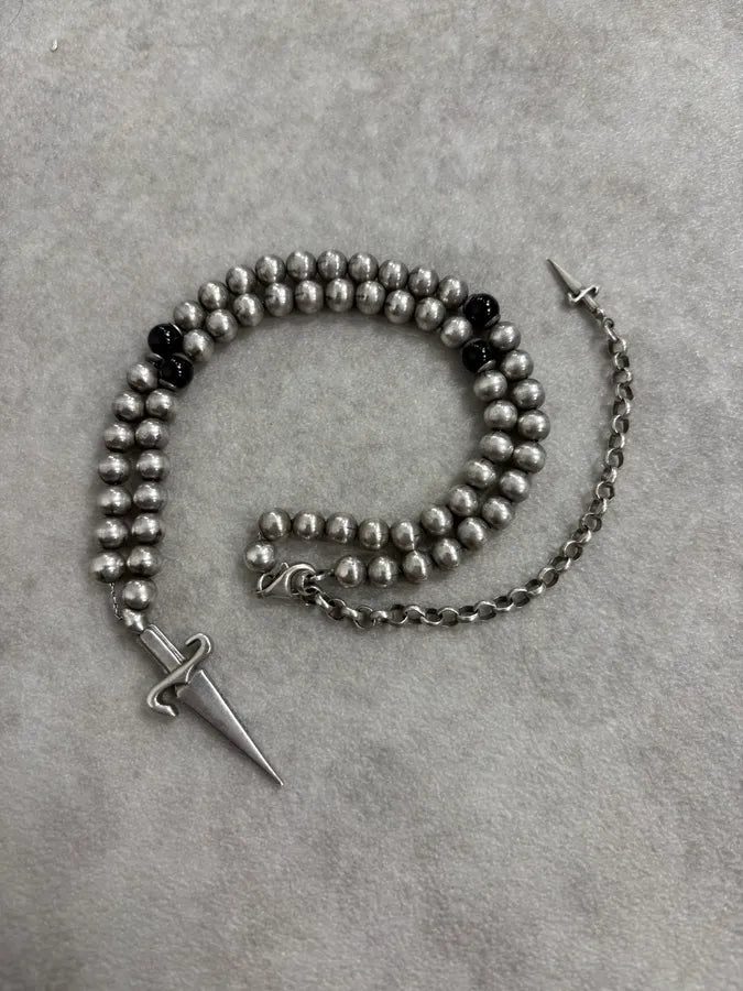 Cesare Paciotti Dagger Chocker Pendant Necklace QvhzzEv 4