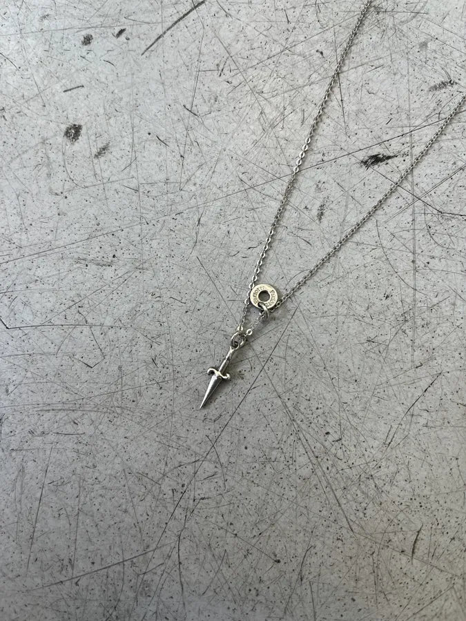 Cesare Paciotti Dagger Pendant Silver Sterling Necklace DQcEHkH 2