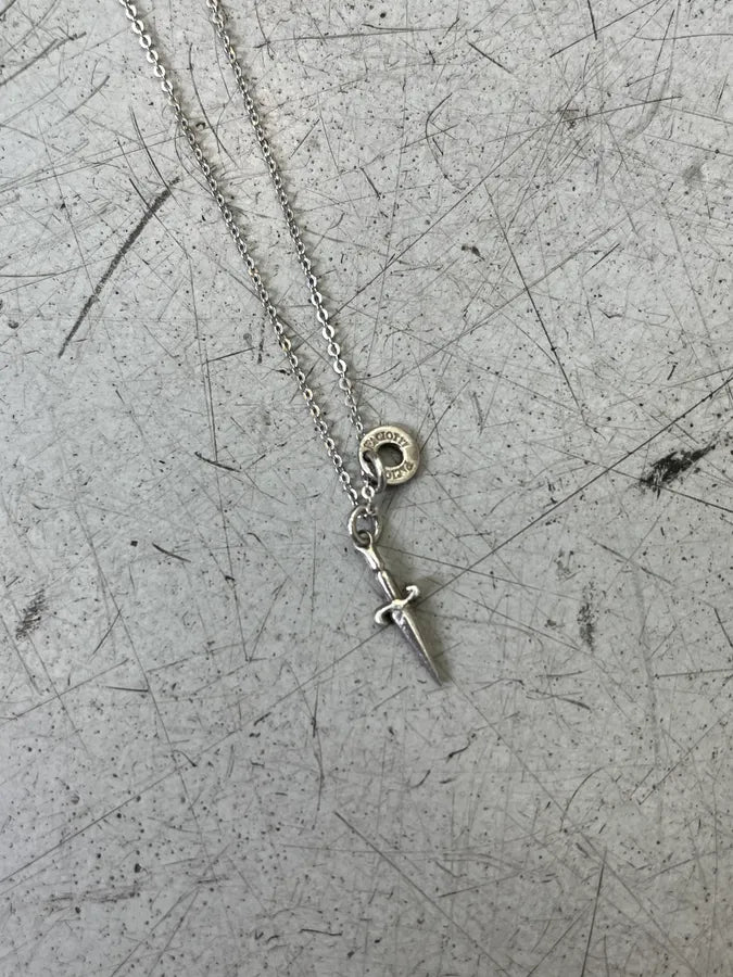 Cesare Paciotti Dagger Pendant Silver Sterling Necklace DQcEHkH 3