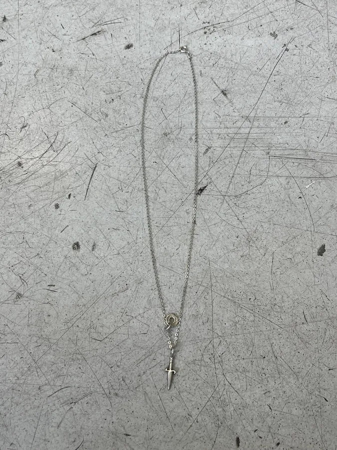 Cesare Paciotti Dagger Pendant Silver Sterling Necklace DQcEHkH 5