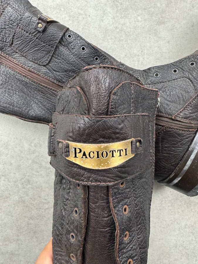 Cesare Paciotti Dark Brown Leather Side Zip Ankle Boots MpnWaOn 5